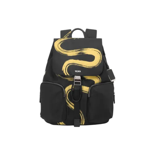 TUMI Voyageur Nylon Backpack Unisex Golden Snake Brushwork