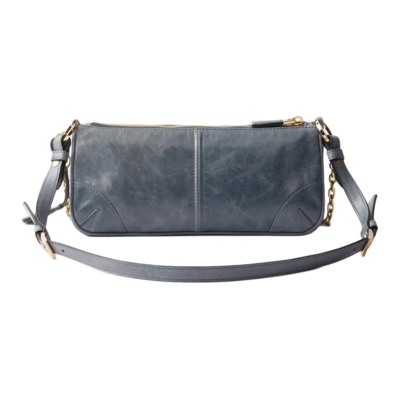 PRADA Re Edition Calfskin Shoulder Bag Medium Size Women's Air Force Blue-2