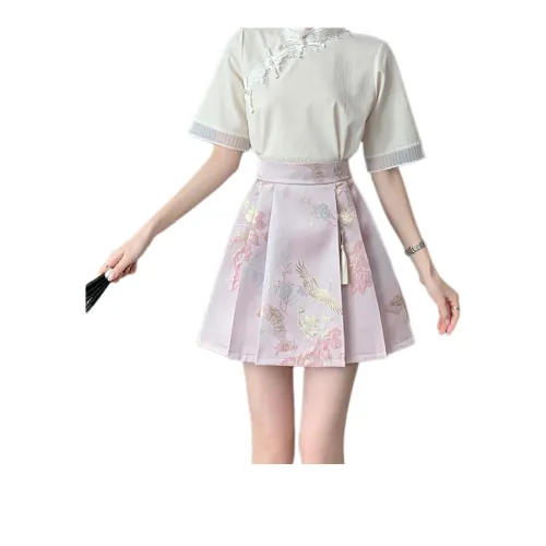 EOEI SS24 Casual Short Skirts Women's