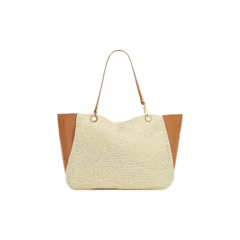 RAG&BONE Straw Woven Handbag Shoulder Bag Women's Beige