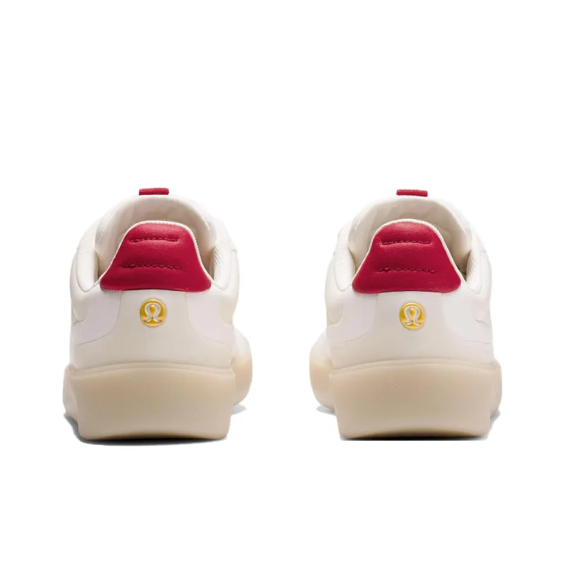 Lululemon Anti Slip Wear Resistant Low Top Casual Shoes Women's White Red-4