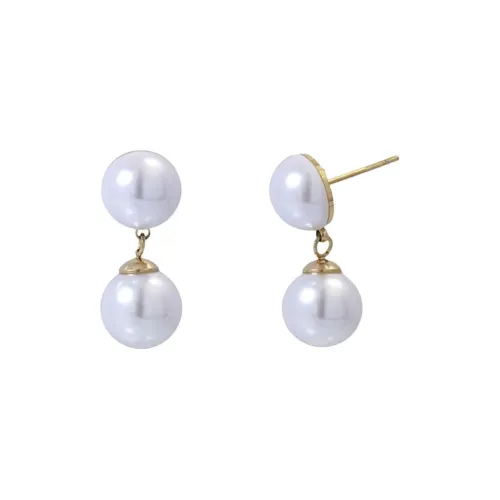 ANARTXY Surgical Steel Pearl Earrings Women's Gold/Silver