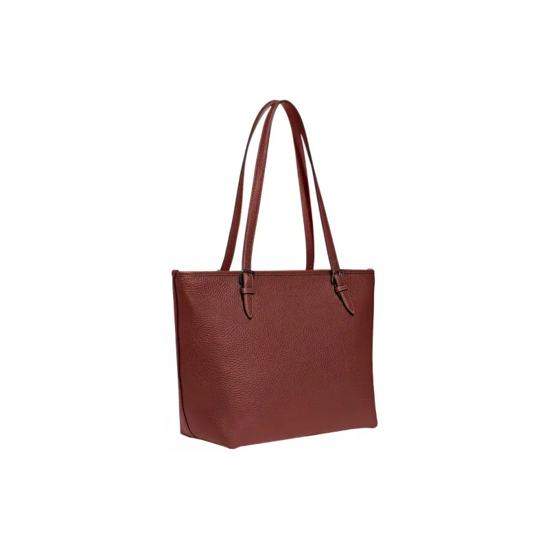 COACH Taylor Eggstone Grain Leather Tote Bag Shopping Bag Shoulder Bag Handbag Large Size Women's Rusty Red-1