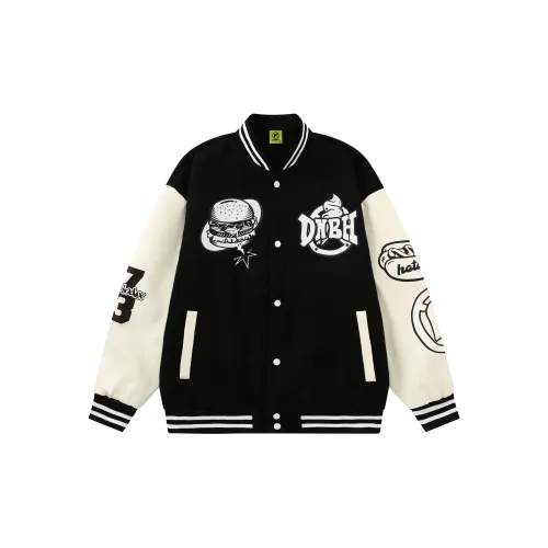DNBH Single Breasted Jacket & Coat Sweatshirt Two Piece Set Baseball Jacket Unisex