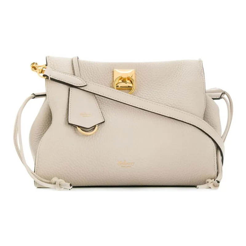 Mulberry Leather Handbag Small Size Women's Ivory White-1