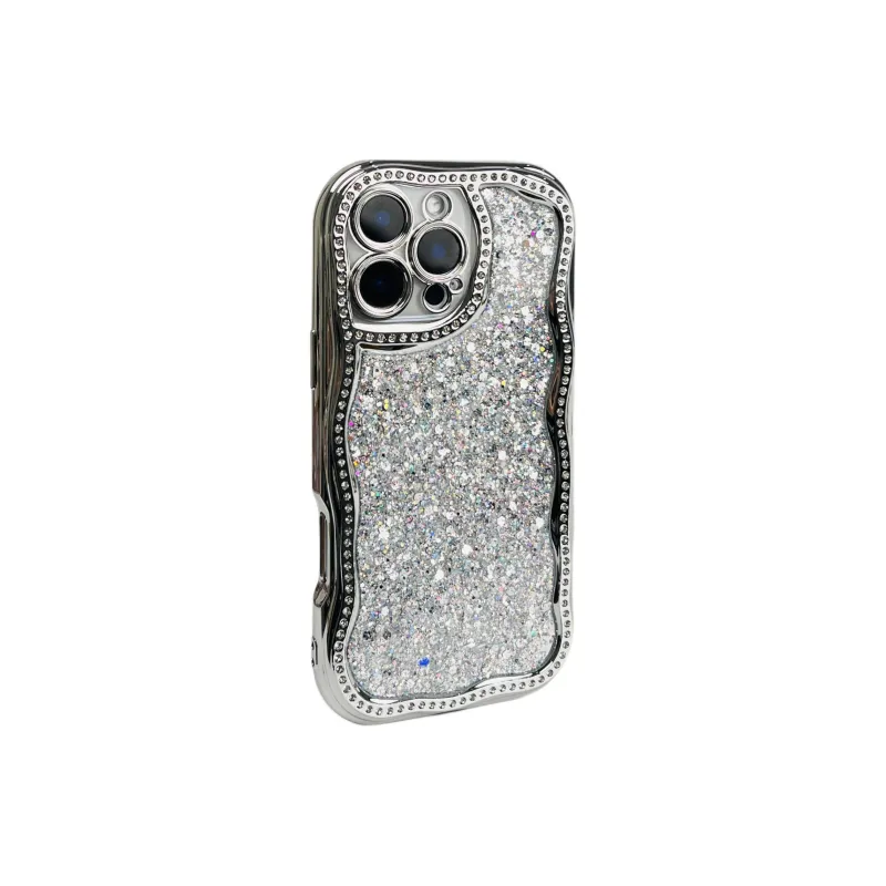 Wei Xin Acrylic Material Glue Drip Glitter Phone Cases Compatible With IPhone 16/15 Pro Max/Apple 13/14 Pro/Max-1