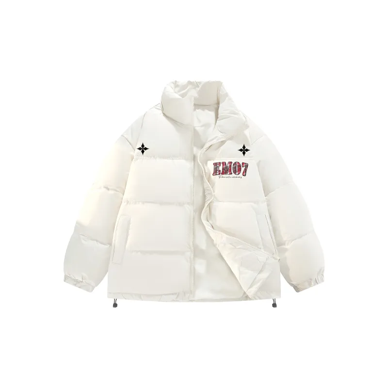 Emoji Down Jacket Unisex Beige Apricot-2