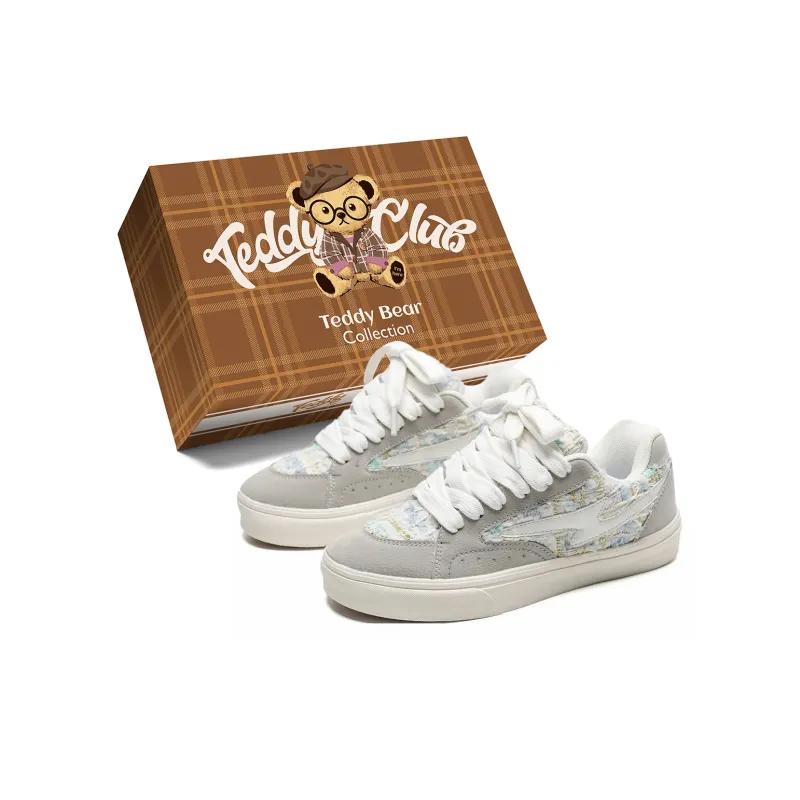 Teddy Bear Collection Coverage Slip Resistant And Abrasion Resistant Low Top Skateboard Shoes Unisex-6