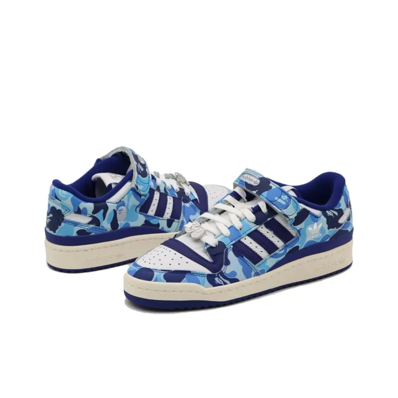 Adidas Forum 84 Low Bape 30th Anniversary Blue Camo-4