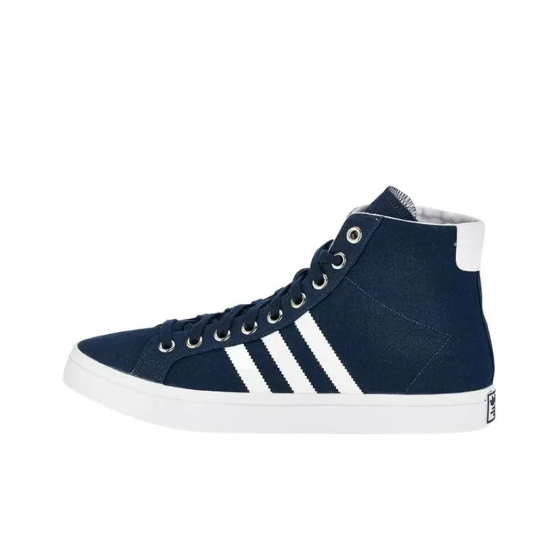 Adidas Originals Court Anti-Slip Wear-Resistant Mid-Top Skateboard Shoes Unisex Blue-0