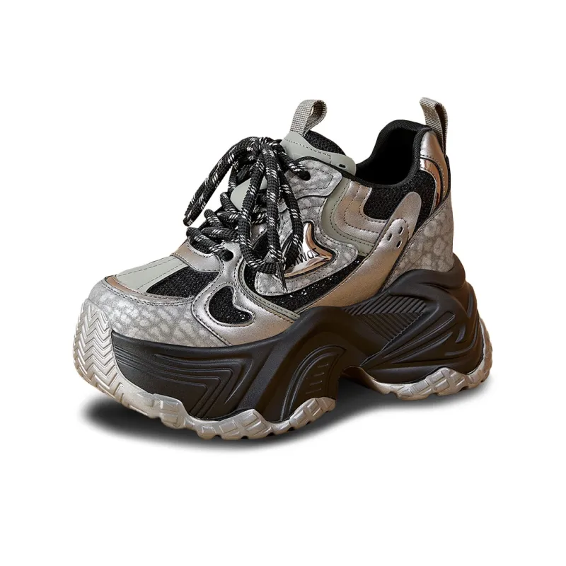 Egger Bird Lightweight Height Increasing Low Top Chunky Sneakers Women's-4