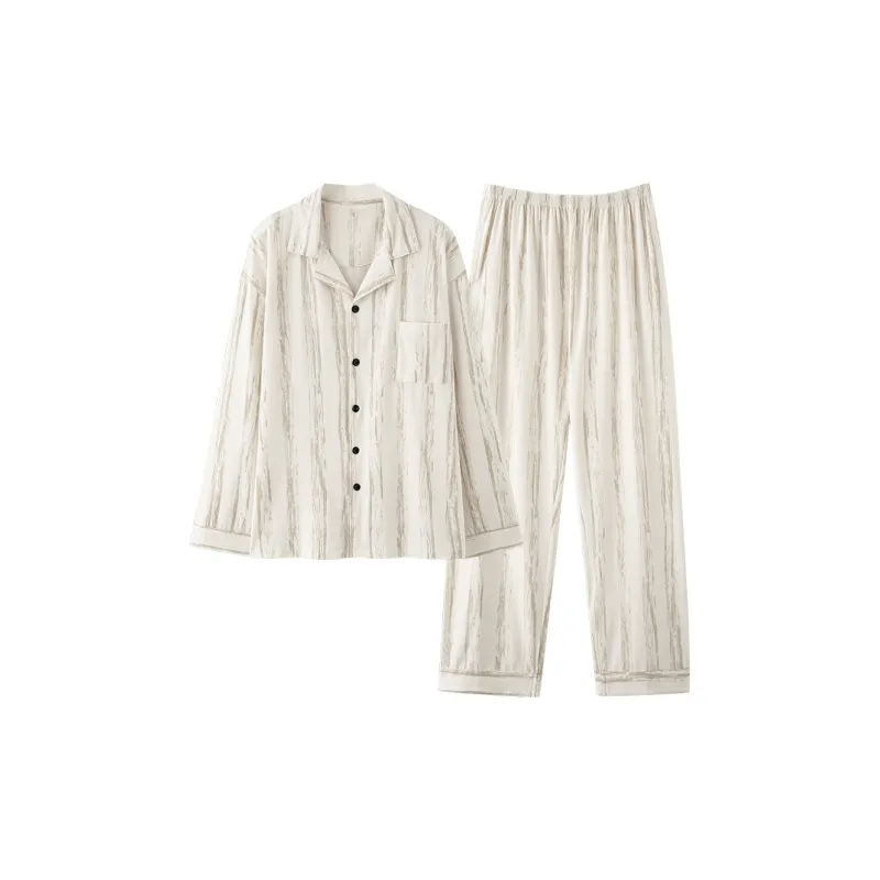 XIAFENYAN Pajama Set Unisex Apricot-0