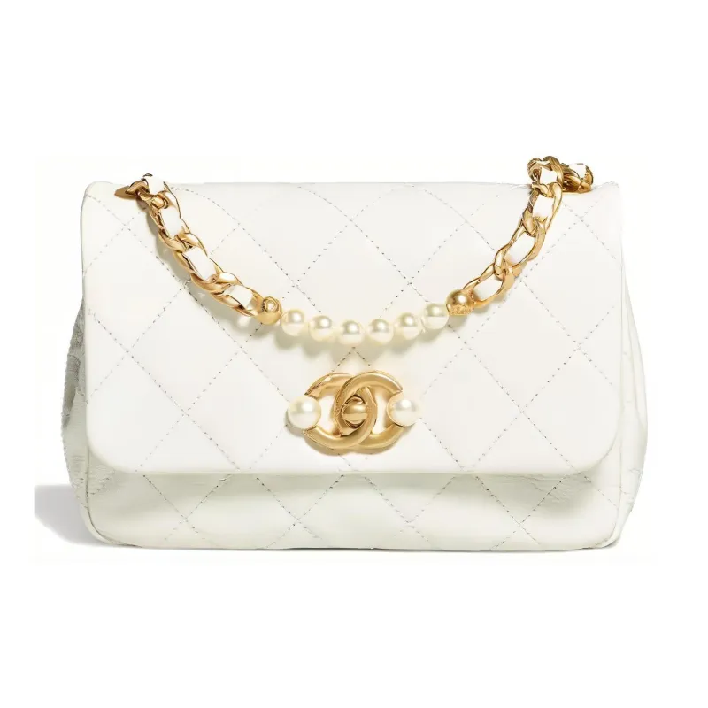 CHANEL 22c Early Spring Calfskin Flap Bag Mini Women's White-0