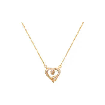 Kate Spade Alloy, Cubic Zirconia, Iron Synthetic Spinel Necklaces Unisex Gold