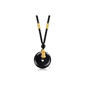 Strange Snow Obsidian Necklaces Unisex
