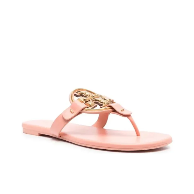 TORY BURCH Logo-plaque Flat Slides-2