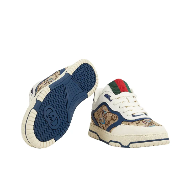 GUCCI Re Web Low Top Skateboard Shoes Men's Ecru-5