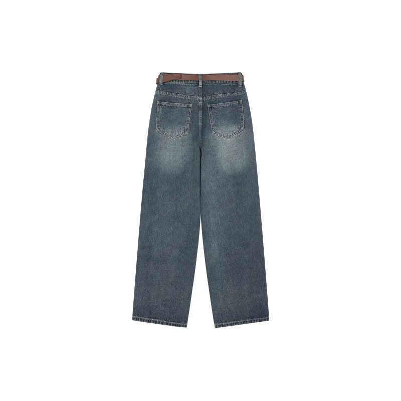 IHIMI Jeans Women's Vintage Denim Blue-3