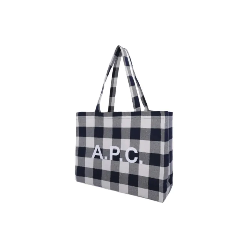 A.P.C Checked Large Tote Bag-2