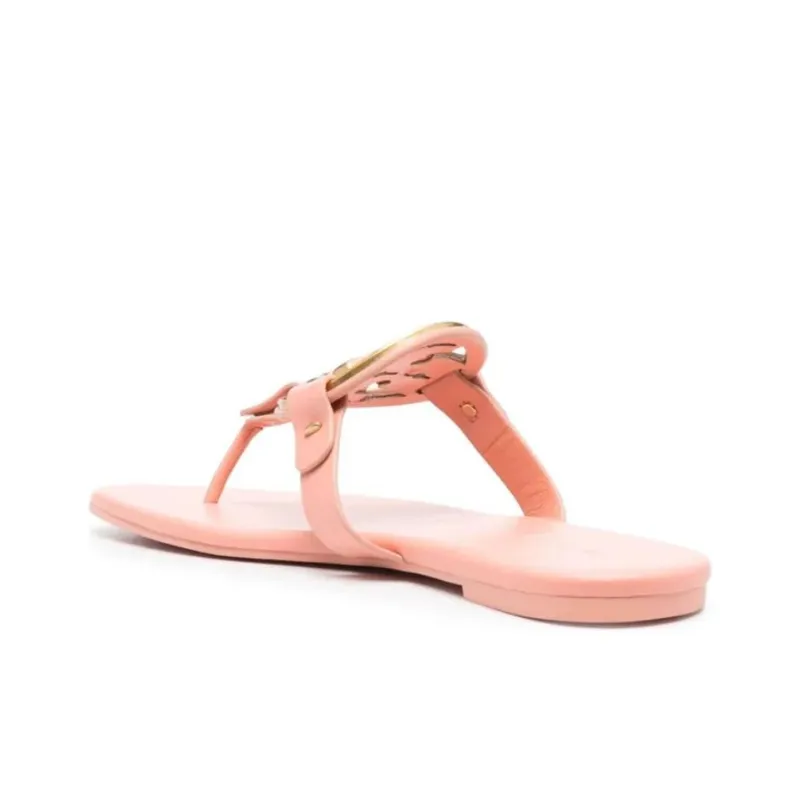 TORY BURCH Logo-plaque Flat Slides-3