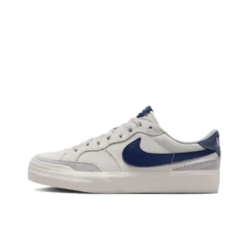 Nike SB Zoom Pogo Anti Slip Wear Resistant Low Top Skateboard Shoes Women's Beige Blue