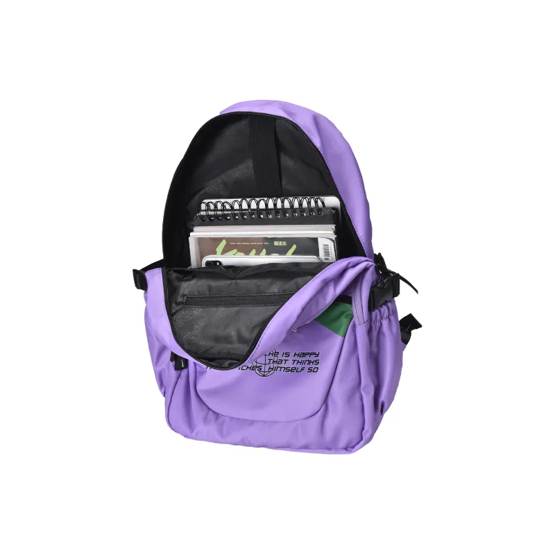 QRST Polyester Backpack Regular Unisex Purple-3