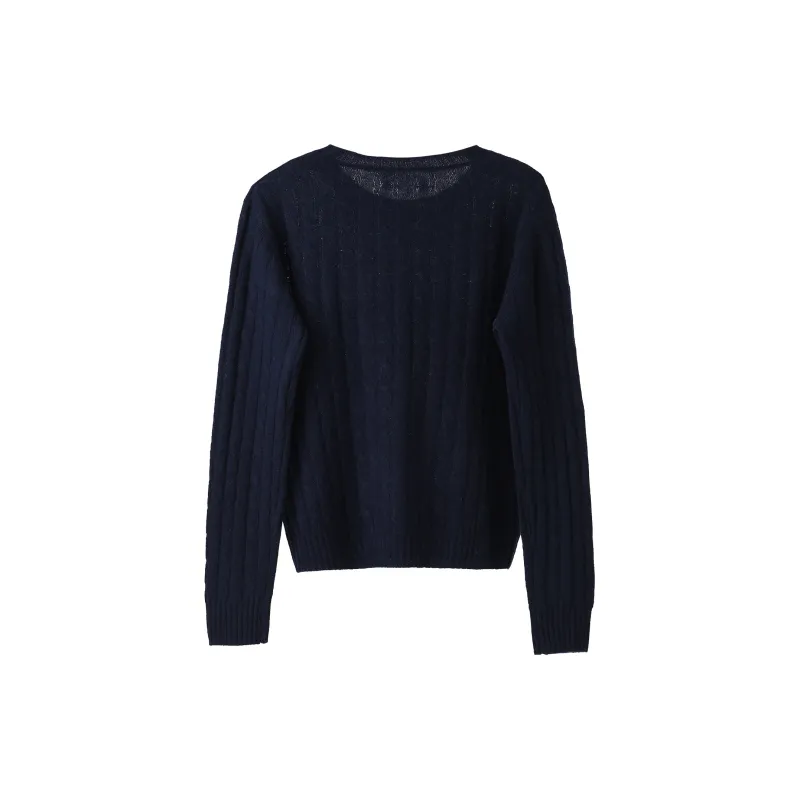 Fstudio Fall And Winter Solid Color Crew Neck Knitwear Sweater Unisex-7