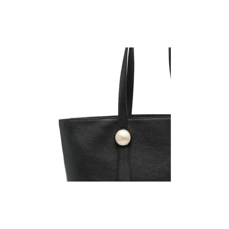 Furla Leather Tote Bag, Shopping Bag, Handbag Women's Black-2