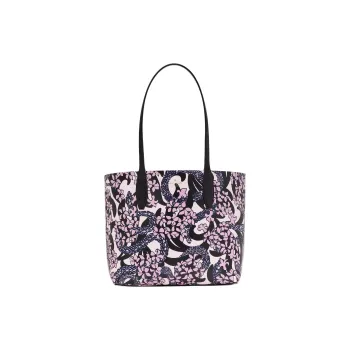 Kate Spade PVC Tote Bag Shopping Bag Shoulder Bags Women's Pink & Black