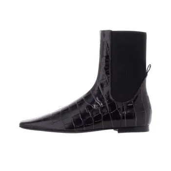 TOTEME Chelsea Short Chelsea Boots Women's Dark Brown