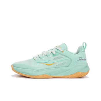 Erke Non slip Wear resistant Shock Absorption Low Top Basketball Shoes Men's Green Orange