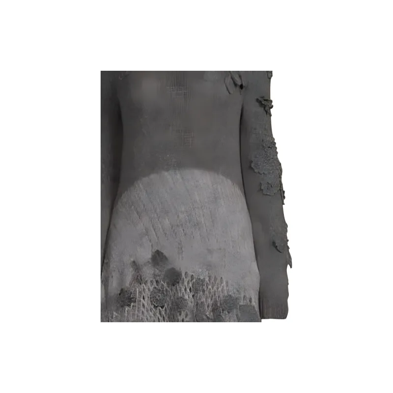 Valentino Long Sleeved Dress Women's Gray-3