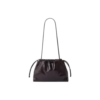 SOEUR Patent Leather Goatskin Shoulder Bag Women's Dark Burgundy