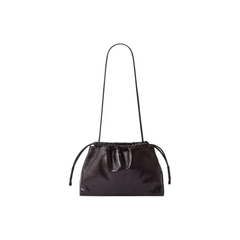 SOEUR Patent Leather Goatskin Shoulder Bag Women's Dark Burgundy-0