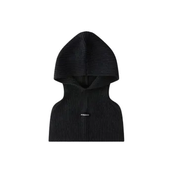 PINKO Knitted Fabric Wool Cashmere Hats & Caps Unisex Black