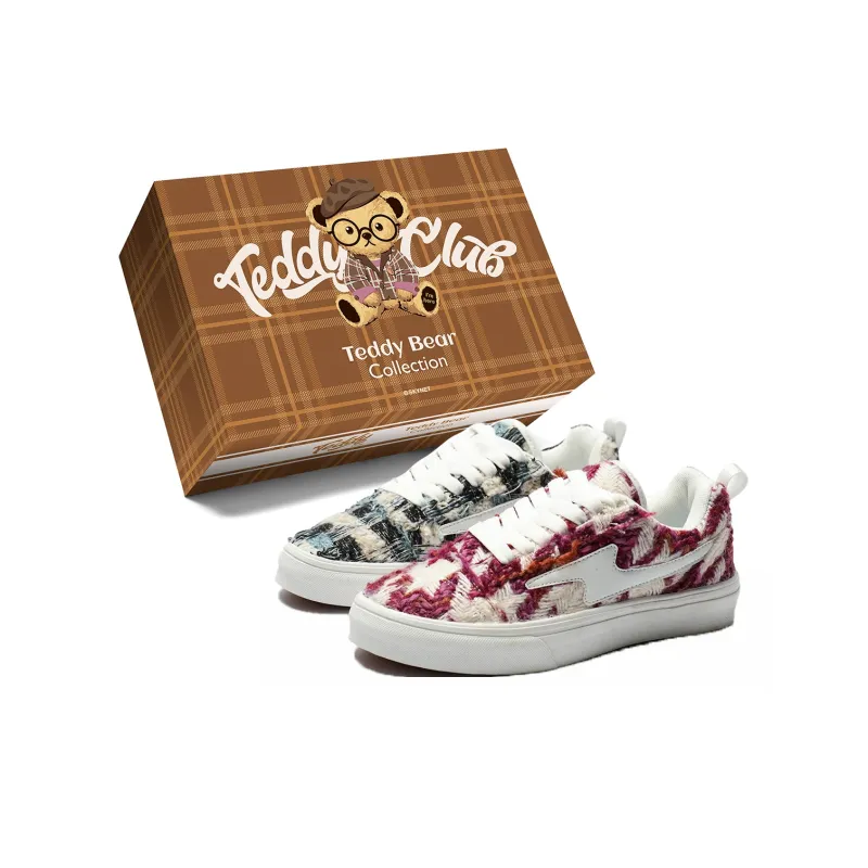 Teddy Bear Collection Anti Slip Wear Resistant Low Top Skateboard Shoes Unisex-0