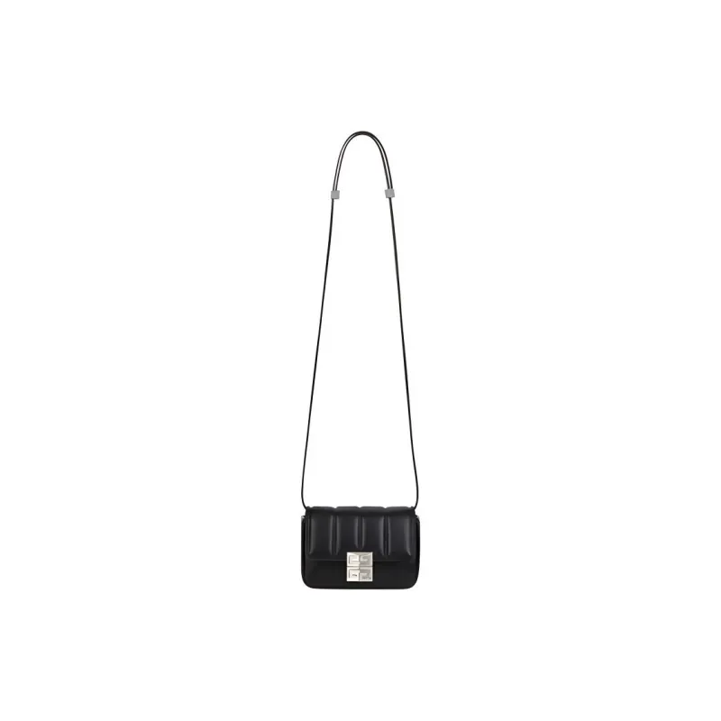 Givenchy 4G Smooth Sheepskin And Quilting Sheepskin Shoulder Bag, Crossbody Bag Small Size Women's Black-1