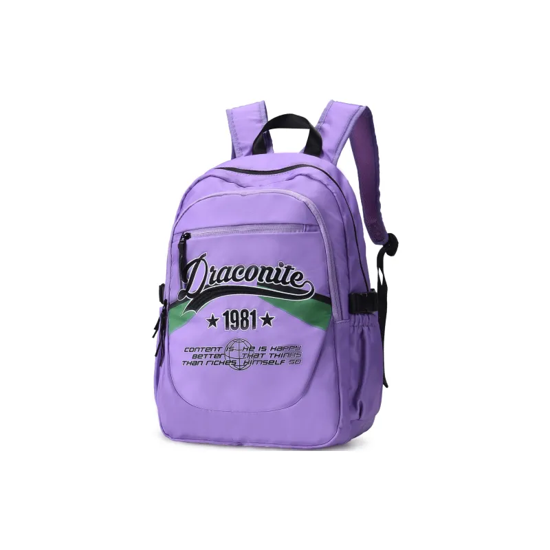 QRST Polyester Backpack Regular Unisex Purple-1