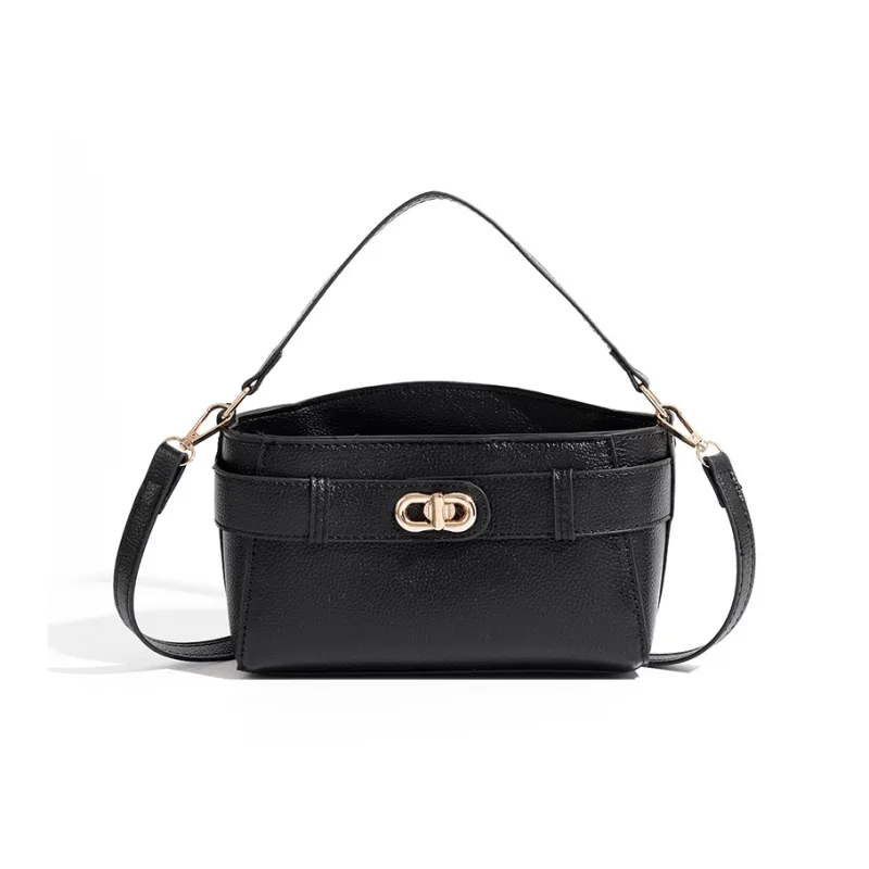 SEPTWOLVES PU Handbag Small Size Women's White/Black/Khaki/Blue/Brown-2
