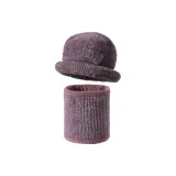Purple-Winter Thermal Two-Piece Set