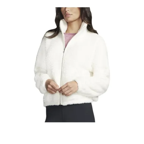 Skechers GO SNUGGLE Velvet-feel Coat Women's Ecru