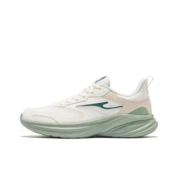 Erke Cushioning Rebound Lightweight Breathable Low Top Running Shoes Men's Microcrystal White Warm Linen