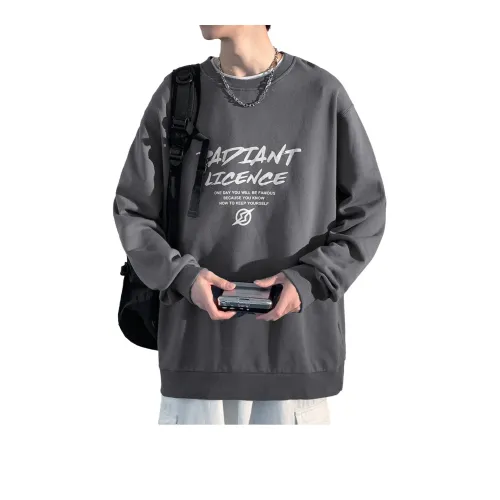 Tonlion Sweatshirts Men Medium Gray