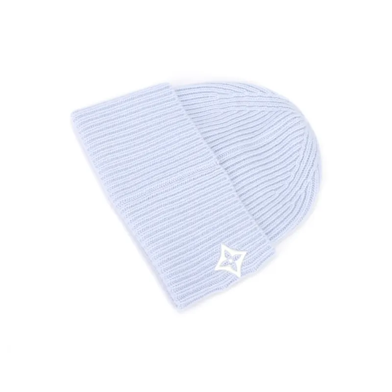 LOUIS VUITTON Sheep Wool Beanies Women's Sky Blue-2