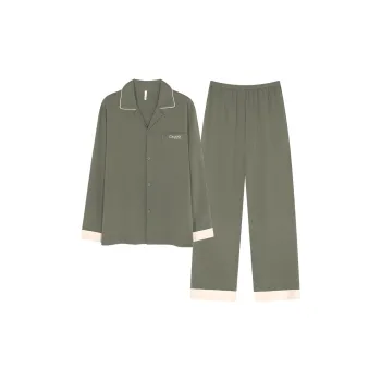 XIAFENYAN Pajama Set Men's Green