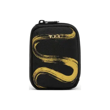 TUMI Nylon Storage Bag Unisex Golden Snake Brushwork