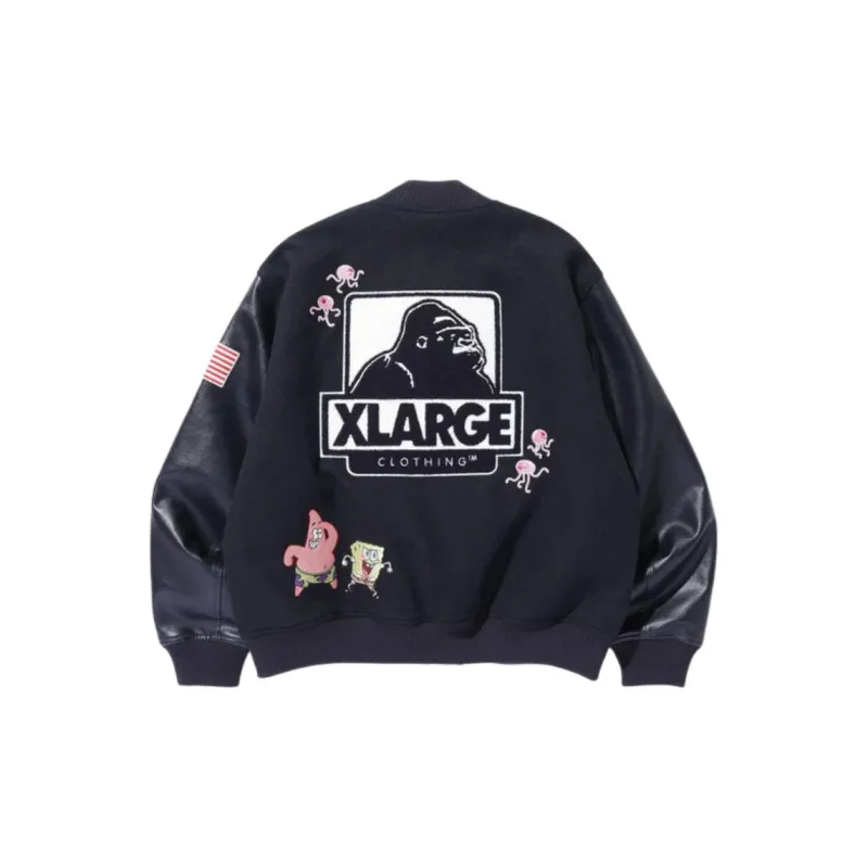 Spongebob Squarepants X XLARGE Sponge Baby, Collaboration Jackets Unisex Black-1