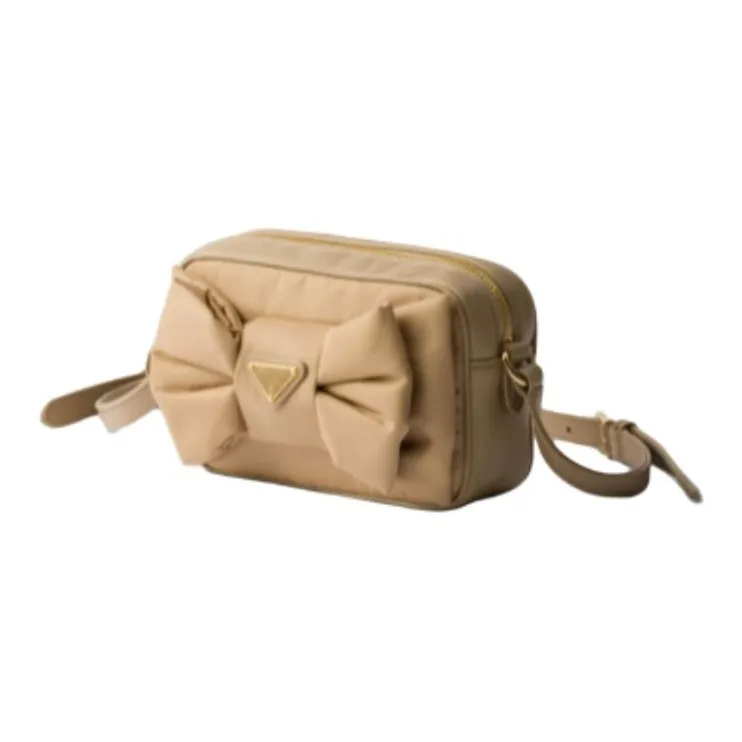 PRADA Re Nylon Recycled Nylon Shoulder Bag, Crossbody Bag Mini Women's Camel Brown-1