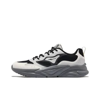 Erke Cushioning Anti Slip And Wear Resistant Low Top Casual Shoes Men's White Gray Black