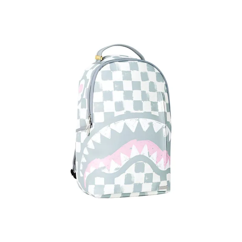 SPRAYGROUND PVC Polyvinyl Chloride Backpack Regular Unisex Gray White-1